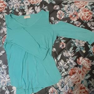 Light blue half cut sleeve